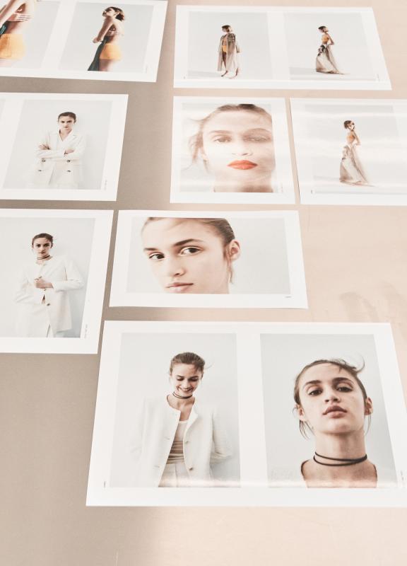 Mesa de fotos de modelos - Inditex