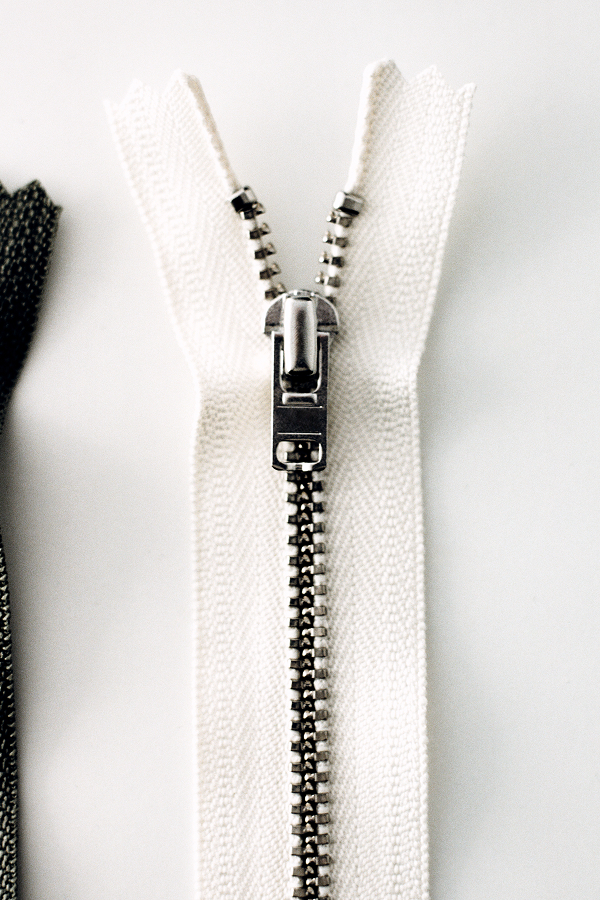 Detail image of a zipper